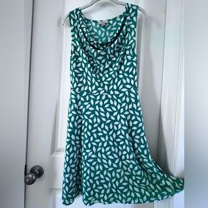 Ann Taylor LOFT cowl neck tie waist dress